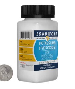 Potassium Hydroxide / 10 Ounces / 2 Bottles / 99% Pure Food Grade/Fine Flakes 1 6 81YlR3PR9L