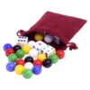 AmishToyBox.com Game Bag of 24 Replacement Glass Marbles (9/16" Diameter) and 6 Dice for Aggravation Game 16 81Yn7 RdcDL