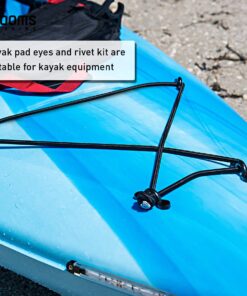 Alternative view of Booms Fishing MA1 Kayak Pad Eye Tri-Grip Rivet Kit, Black Pad Eye with Rivets, 12 sets