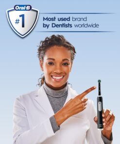 Oral-B Pro 1000 Rechargeable Electric Toothbrush, Black 1 Count (Pack of 1) 24 81YoTsptsXL