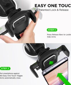 Alternative view of iOttie Easy One Touch 4 Dash & Windshield Universal Car Mount Phone Holder Desk Stand for -iPhone, Samsung, Moto, Huawei, Nokia, LG, Smartphones, Black 1st Generation