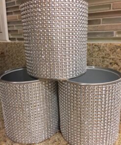 Silver Diamond Sparkling Rhinestone Mesh Ribbon for Event Decorations, Wedding Cake, Birthdays, Baby Shower, Arts & Crafts, 4.75" x 10 Yards, 24 Row, 1 Roll 46 81YrG2SmPGL 1