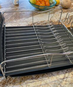 Polder KTH-615 Dish Rack & Tray 4 PC Combo– Advantage System Includes Rack, Drain Tray, Removable Drying Tray & Cutlery Holder – Stainless Steel & Plastic 4-piece 49 81YuOk5T7GL
