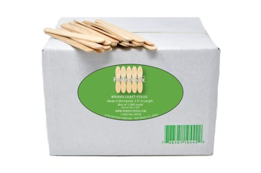 Perfect Stix - 114st-1000 114ST Wooden Craft Sticks, Box of 1,000ct Plain