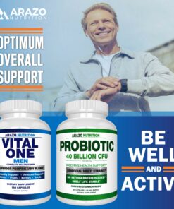 Vital One Multivitamin for Men – Daily Wholefood Supplement - 150 Vegan Capsules – Arazo Nutrition 23 81YxVnNbgmL