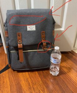 Modoker Vintage Laptop Backpack for Women Men,Travel Backpacks with USB Charging Port Fashion Backpack Fits 15.6Inch Notebook, Grey 41 81YxlqKHsYL