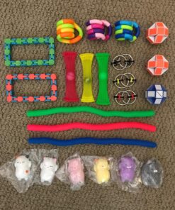 PP PHIMOTA Sensory Toys Set 55 Pack, Stress Relief Fidget Hand Toys for Adults and Kids, Sensory Fidget and Squeeze Widget for Relaxing Therapy - Perfect for ADHD Add Anxiety Autism 36 81YyCq2hBZL
