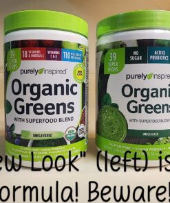 Greens Powder Smoothie Mix Purely Inspired Organic Greens Powder Superfood, Unflavored, 24 Servings (Package May Vary), 8.54 Ounce (Pack of 1) 24 Servings (Pack of 1) 42 81Yydp1lRZL