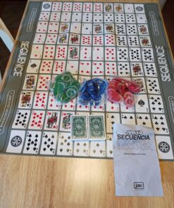 Jax Giant (aka Jumbo) SEQUENCE Game - Tube Edition with Cushioned Mat (27" x 32") Cards and Chips, Package Colors May Vary. Giant (aka Jumbo) tube Standard Packaging 37 81YzkO9FNHL