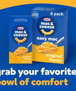 Kraft Easy Mac Original Macaroni & Cheese Microwavable Dinner (6 ct Packets) 6 Pouches 27 81Z0M33dq3L