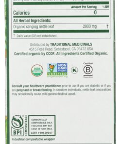 Traditional Medicinals Organic Nettle Leaf Herbal Tea, Supports Joint Health & Overall Wellness, (Pack of 1) - 16 Tea Bags 16 Count (Pack of 1) 14 81Z1eJ2J5EL