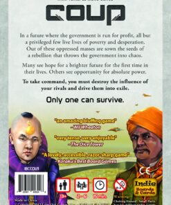 Coup Card Game - Strategy, Bluffing, & Fast Fun for Family Game Night – Easy to Learn 15-Minute Rounds – Popular Games for 2-6 Players Ages 10+, Teens, and Adults – By Indie Boards and Cards 38 81Z1yYMEjL 3