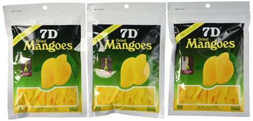 7D Mangoes Naturally Delicious Dried Tree Ripened Dried Mango - Set of 6