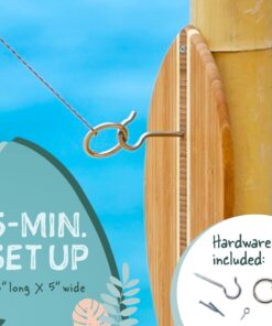 Tiki Toss Ring Toss Game for Adults & Kids - Hook and Ring Games with String and Hooks for Indoor Use, Man Cave Decor & Stuff, Gifts for Men Original 22 81Z3cyp SSL