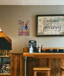 ERLOOD The Happy Hour Lounge Welcome! It's Beer Retro Vintage Decor Metal Tin Sign 12 X 8 Inches 9 81Z3dvws L