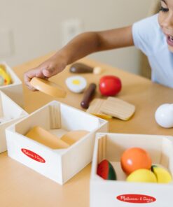 Melissa & Doug Food Groups - 21 Wooden Pieces and 4 Crates, Multi - Play Food Sets For Kids Kitchen, Pretend Food, Toy Food For Toddlers And Kids Ages 3+ 28 81Z4Sj6gn9L 2