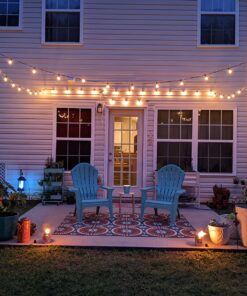 Brightown Outdoor String Lights - Globe Patio Lights 30 Ft with 30 G40 Shatterproof Bulbs, Waterproof Connectable Dimmable Commercial Hanging Lights for Backyard, Bistro, Porch, Cafe, Deck 30 FT - 30 LED Bulbs 35 81Z4fgbaFSL