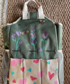 Garden Tool Set | Garden Tools Organizer Tote | Gardening Gloves Included Great Garden Tools for Woman and Men | 9 Piece Garden Accessories Tool Organizer Kit | Gardening Gifts | Gardeners Supply Green 29 81Z5OnmVU5L