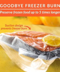 Nutri-Lock Vacuum Sealer Bags, Set of 2 8"x50' BPA-Free Rolls, Vac Seal for Sous Vide & Meal Prep, Commercial Grade Food Vac Bags 8"x50'(2-Roll) 22 81Z5cIgATGL 3
