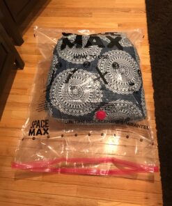 SPACE MAX Premium Space Saver Vacuum Storage Bags - Space Saver Bags Jumbo 6 Pack - Save 80% More Storage Space - Reusable, Double Zip Seal & Leak Valve, Includes Travel Hand Pump 59 81Z6PZ4MH4L 1