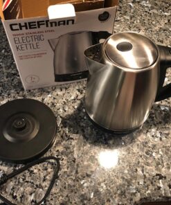 Chefman Stainless Steel Electric Kettle w/ 360° Swivel Base, Auto Shut Off & Boil Dry Protection, BPA-Free Interior and Cool-Touch Handle, 7+ Cup Capacity, 1.7 Liter, 1500W 47 81Z75PTSctL