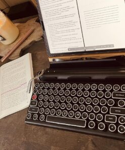 QWERKYTOYS Qwerkywriter S Typewriter Inspired Retro Mechanical Wired & Wireless Keyboard with Tablet Stand 35 81Z8amF8JRL 1