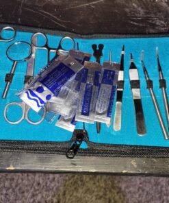 Advanced Dissection Kit Biology Lab Anatomy Dissecting Set with Stainless Steel Scalpel Knife Handle Blades for Medical Students and Veterinary by InstaSkincare 53 81Z9LdiFVgL