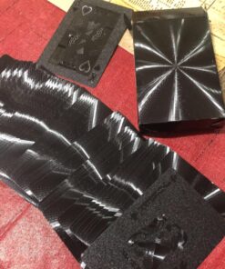 EMFK 54pcs/Pack Fashion Gold Foil Poker Novelty Collection Waterproof PVC Plastic Color:Black 26 81Z9NziZY5L