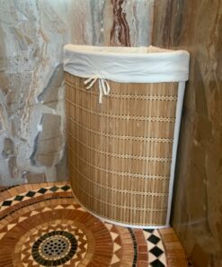Honey-Can-Do Bamboo Wicker Corner Hamper 24-Inches Tall, Natural 23 81ZAoqd9 JL