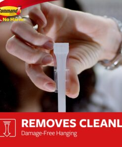 Command Large Refill Adhesive Strips, Damage Free Hanging Wall Adhesive Strips for Large Indoor Wall Hooks, No Tools Removable Adhesive Strips for Christmas Hooks, 20 White Command Strips 22 81ZB2WNMaML