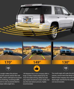 Xroose S2 HD Wired Backup Camera, 149° Wide Field of View License Plate Camera, IP69 Waterproof LED Colored Night Vision Rear-View Camera for Reversing/Driving Car Pickup SUV Truck … 39 81ZBqsiv5dL