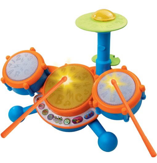 VTech KidiBeats Kids Drum Set, Orange Standard Packaging