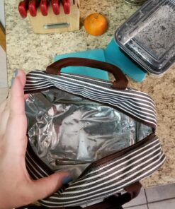 BALORAY Lunch/Tote Bag for Women Lunch Box Insulated Lunch Container Black white stripes M 32 81ZC8fwIPoL