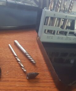 COMOWARE Screw Extractor & Left Hand Drill Bit Set- Broken Bolt Remover HSS M2, 10pcs with Metal Index Case 29 81ZD1WLal1L 1