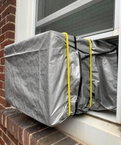 THERMWELL Frost King AC2H Outside Window Air Conditioner Cover, 18 x 27 x 16-Inch, 18"X27"X16"X6, 18" x 27" x 16" x 6 mil Fits up to 10,000 BTU, Gray 28 81ZE11ANcyL