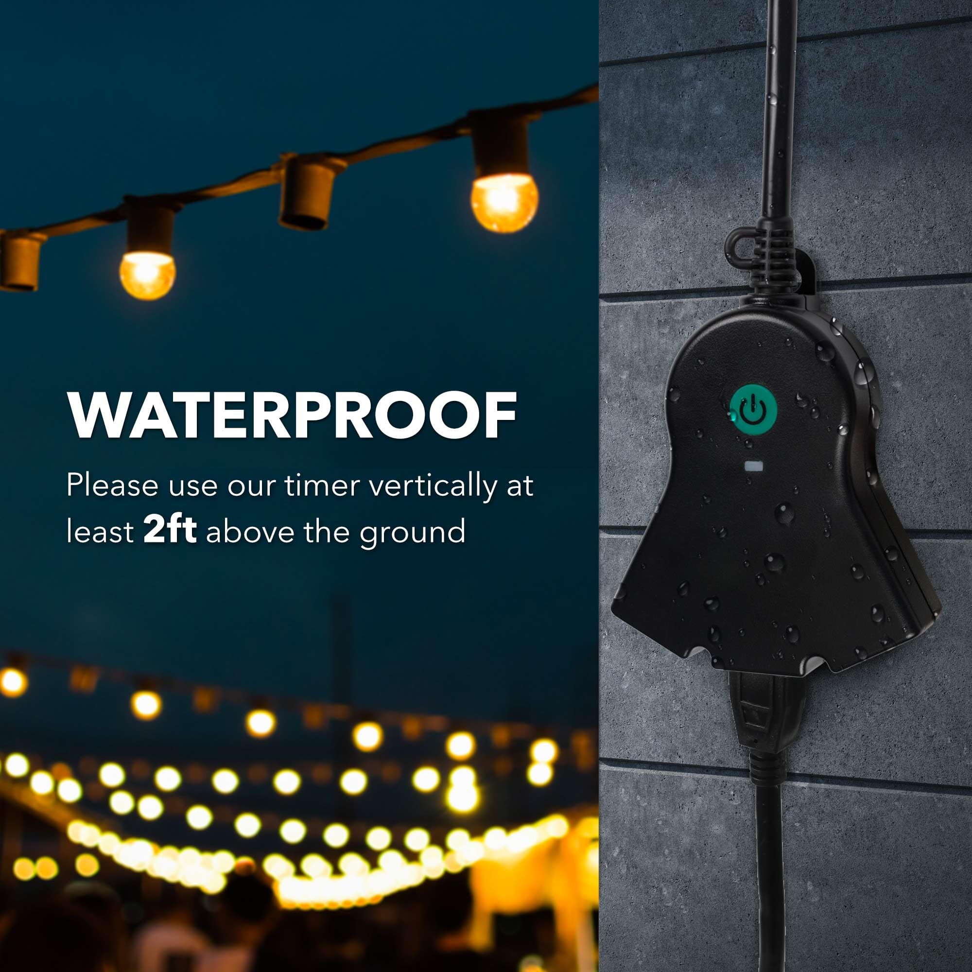 BN-LINK Outdoor Indoor Wireless Remote Control 3-Prong Outlet Weather Proof Heavy Duty 15 AMP Compact (Black) 3 Grounded Outlets with Remote 6-inch Cord 100ft Range ETL Listed 131R 6 BN-LINK Outdoor Indoor Wireless Remote Control 3-Prong Outlet Weather Proof Heavy Duty 15 AMP Compact (Black) 3 Grounded Outlets with Remote 6-inch Cord 100ft Range ETL Listed 131R - Image 6