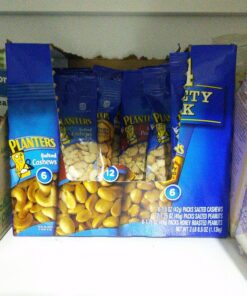 PLANTERS Variety Packs (Salted Cashews, Salted Peanuts & Honey Roasted Peanuts), 24 Packs - Individual Bags of On-the-Go Nut Snacks - No Cholesterol or Trans Fats - Source of Fiber and Healthy Fats 24 Count (Pack of 1) 37 81ZExefPooL 1