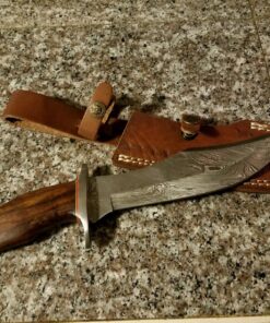 REG-274, Handmade Damascus Steel 13.00 Inches Hunting Knife - Rose Wood with Damascus Steel Guards Handle (Wood Handle) REG-274 26 81ZGIxbI3SL