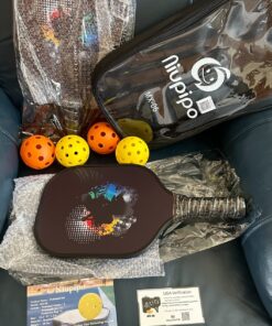 niupipo Pickleball Paddles, USAPA Approved Pro Graphite Pickleball Paddle/Paddles Set, Polypropylene Honeycomb Core, Cushion 4.72In Grip, Portable Bag/Paddle Cover, Lightweight Pickleball Racket Black 27 81ZGaVfJIuL
