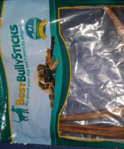 Best Bully Sticks All Natural Premium 12 Inch Jumbo Bully Sticks for Large Dogs - USA Baked & Packed - 100% Grass-Fed Beef - Single-Ingredient Grain & Rawhide Free Dog Chews - 8 Pack 12" Natural Scent 8 Count (Pack of 1) 40 81ZHDCdNML 2