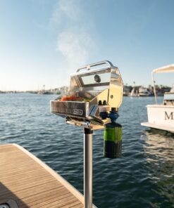 Magma Products, Double Locking Stowable Pedestal Mount, T10-185, Silver, One Size Pedestal locks 22 81ZHPCo 4EL