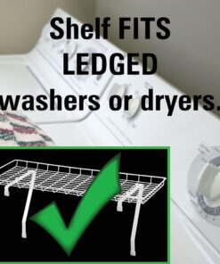 Household Essentials 05100 Rear Display Over-The-Washer Storage Shelf | Organize and Store Laundry Room Supplies | White 34 81ZIUT3EBeL