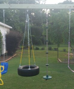 Eastern Jungle Gym Heavy-Duty 3-Chain Rubber Tire Swing Seat with Adjustable Coated Swing Chains - Swing Set Accessories 15 81ZLoAzNv1L