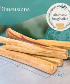 Alternative Imagination Palo Santo Natural Incense Sticks - Holy Wood Incense for Smudge Stick Bundles, Home Energy Cleansing, Spiritual Healing, Meditating, & Stress Relief, Wild Harvested, 6 Pack 24 81ZMQrWhVML