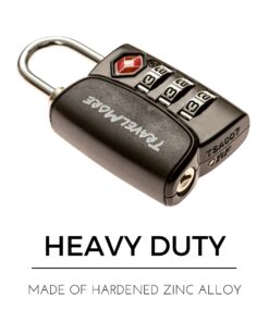 Open Alert Indicator TSA Approved 3 Digit Luggage Locks to Lock Travel Suitcase (2 Pack, Black) 2 Pack 10 81ZMudBkZxL