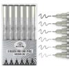 Art-n-Fly Black Fine Point Pens (Set of 6) | Drawing Fineliner Ink Pens with Japanese Archival Ink | Black Pens with Various Size Tip | No Bleed & Quick-Dry Fine Point Pen for Drawing & Sketching 6 Pack 24 81ZOZJOXwCL 2