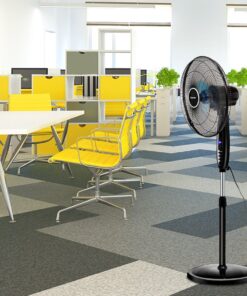 COSTWAY Pedestal Fan, Black-Double 3 Blades 25 81ZOq4btwrL