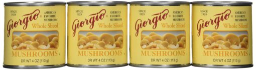 Giorgio whole sliced Mushrooms, 4 Ounce (Pack of 12)