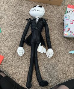 Jay Franco Disney Nightmare Before Christmas Plush Stuffed Jack Skellington Pillow Buddy - Kids Super Soft Polyester Microfiber, 27 inch (Official Disney Product) Black - Jack Skellington 27 81ZOqofE9KL