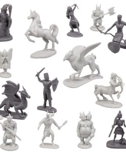 Alternative view of Monster Fantasy Creature Mini Action Figure Playset - 98pcs Toy Miniatures with 14 Unique Designs - Dragons,Wizards,Orcs, & More- XL 1/32 Scale Compatible with Dungeons and Dragons and other RPG Games